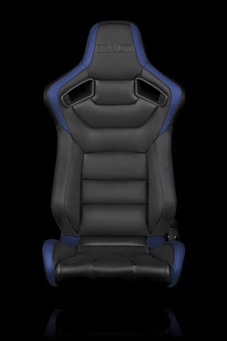 ELITE SERIES RACING SEATS - (BLACK & BLUE) – PAIR