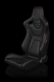 ELITE-X SERIES RACING SEATS - (RED STITCHING) – PAIR