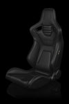 ELITE-X SERIES RACING SEATS - (WHITE STITCHING) – PAIR