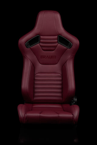 ELITE-X SERIES RACING SEATS - (MAROON LEATHERETTE) – PAIR