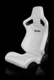 ELITE-X SERIES RACING SEATS - (WHITE LEATHERETTE) – PAIR