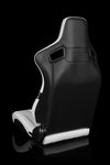 ELITE-X SERIES RACING SEATS - (WHITE LEATHERETTE) – PAIR