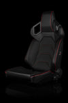 ALPHA-X SERIES RACING SEATS - (RED STITCHING | LOW BASE VERSION) – PAIR