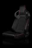 ALPHA-X SERIES RACING SEATS - (RED STITCHING | LOW BASE VERSION) – PAIR