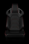 ALPHA-X SERIES RACING SEATS - (RED STITCHING | LOW BASE VERSION) – PAIR