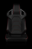 ALPHA-X SERIES RACING SEATS - (RED STITCHING | LOW BASE VERSION) – PAIR