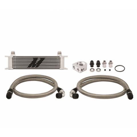 Universal 10-Row Oil Cooler Kit - Silver