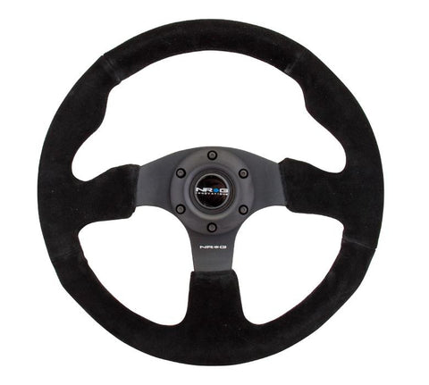 NRG Innovations Racing Steering Wheel Suede - Black