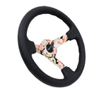 NRG Innovations Reinforced Steering Wheel - Black/Floral