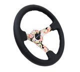 NRG Innovations Reinforced Steering Wheel - Black/Floral