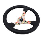 NRG Innovations Reinforced Steering Wheel - Black/Floral