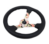 NRG Innovations Reinforced Steering Wheel - Black/Floral