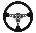 NRG Innovations Reinforced Steering Wheel - Black Suede