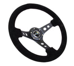 NRG Innovations Reinforced Steering Wheel - Black Suede