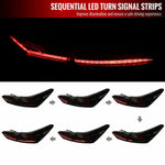 2018-2021 Toyota Camry LED Tail Lights w/ Sequential Signal Lamps (Glossy Black Housing/Smoke Lens)