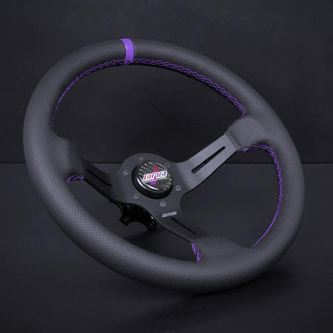 Perforated Leather Race Wheel - Purple