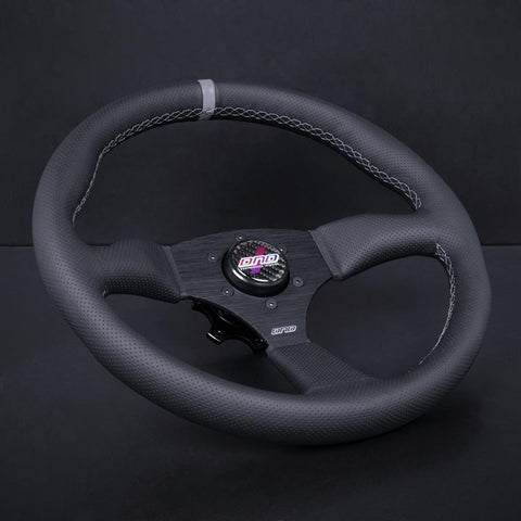Perforated Leather Touring Wheel - Gray