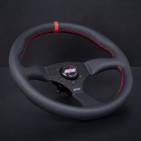 Perforated Leather Touring Wheel - Red